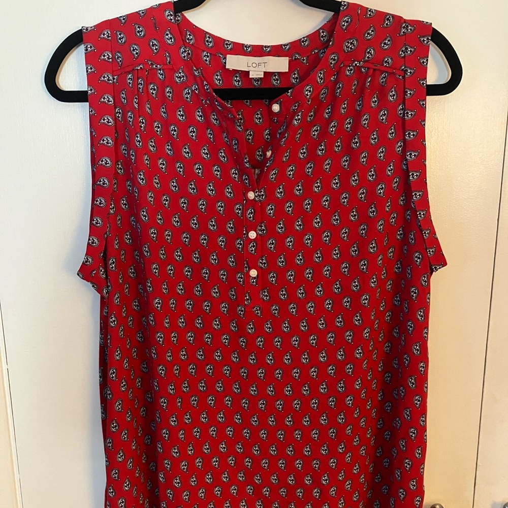 LOFT mixed media top size M